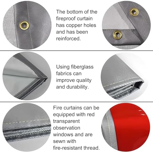 Cortinas de soldadura ignífugas, manta de fibra de vidrio resistente a altas temperaturas para talleres y entornos de fabricación