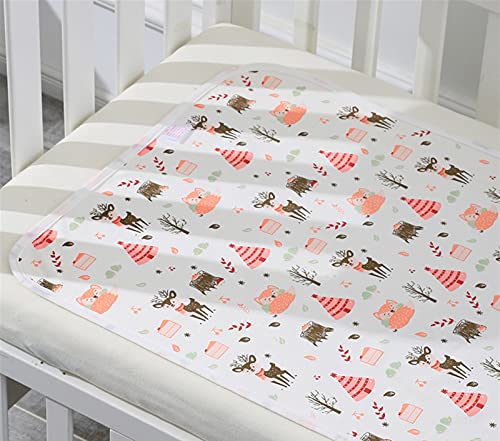 Liveinu Imperméable Protections de Matelas pour Lits Alèse Protège Matelas Coussin Absorbant Pad Incontinence, Couvre Matelas Lavable de Lit Bébé Enfants Adultes 100x56cm élan Cover