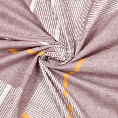Image of 300 TC Geometric Pattern Cotton Blend Single Bed Bedsheet with 1 Pillow Cover | Wrinkle Free Soft Hypoallergenic | Bedding Set Lightweight Breathable - 60X90 Inch