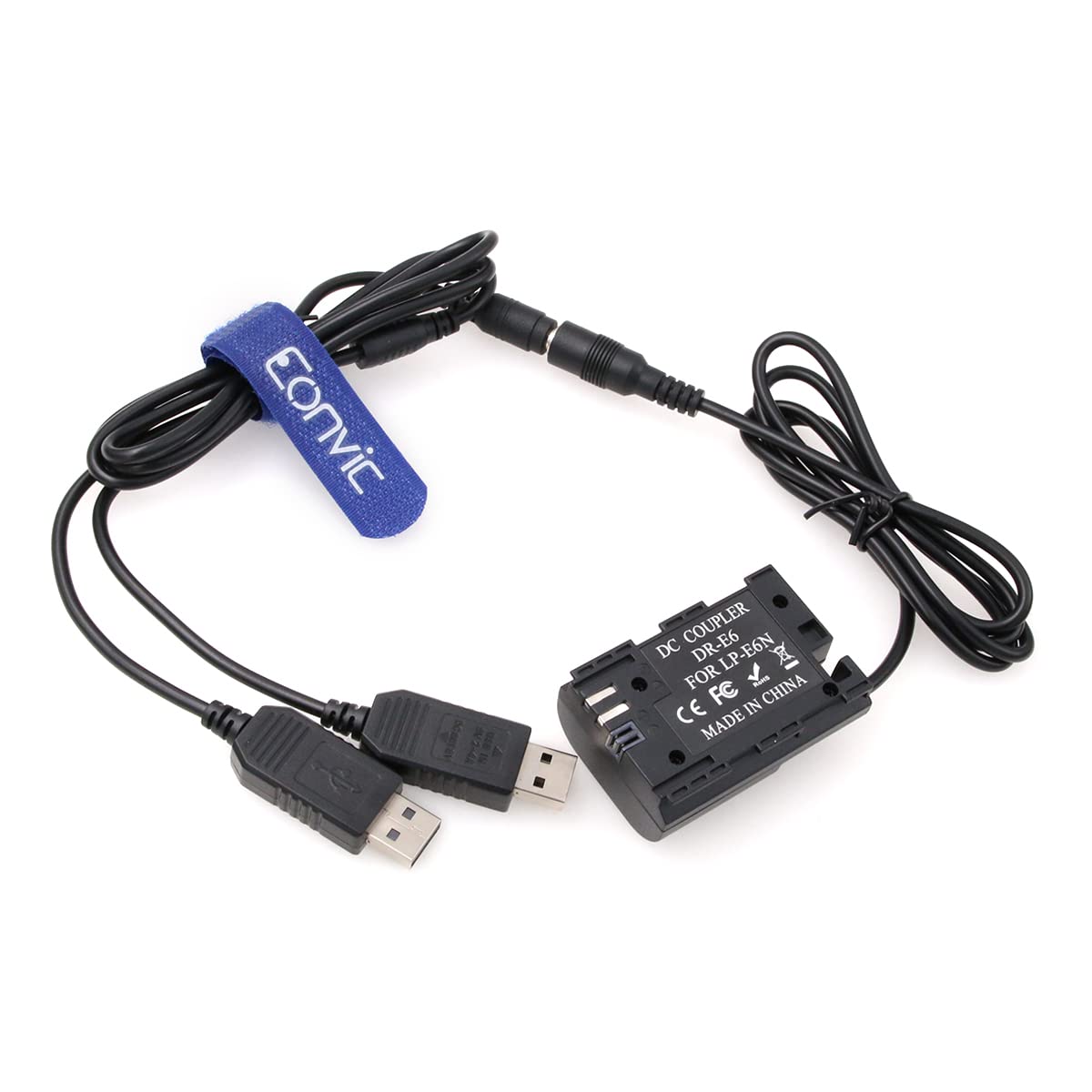 DR-E6 DC accoppiatore LP-E6 Dummy batteria doppio USB cavo adattatore di alimentazione