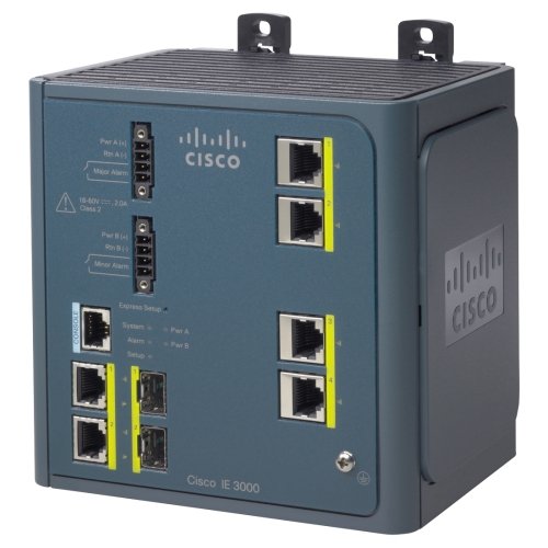 Cisco Industrial Ethernet 3000 Series - Switch - Managed - 4 X 10/100 + 2 X Combo Gigabit Sfp - Din Rail Mountable 
