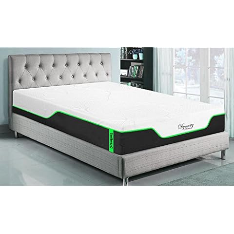 DynastyMattress New! CoolBreeze2-MEDIUM-SOFT Cooling Gel Memory Foam Mattress-Calking Cover