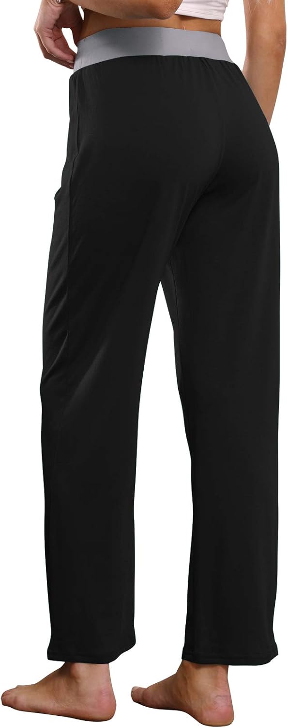 MEROKEETY Women's Comfy Wide Leg Yoga Pants Drawstring Waist Palazzo Lounge Sweatpants : Sports & Outdoors