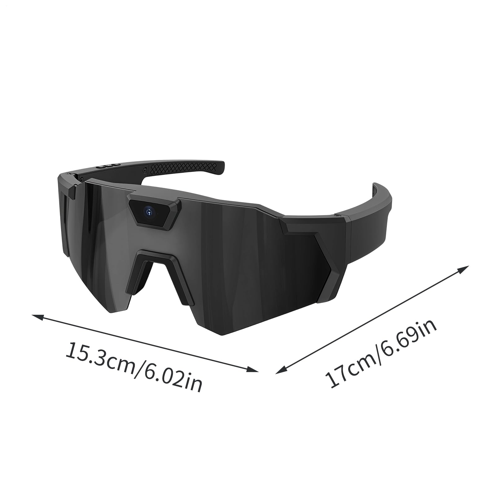 Fahrrad Actionbrille Mit Kamera, Brille Mit Kamera - Fahrradbrille Sportbrille, Schutzbrille Outdoorsport Für Herren Damen, Für Radfahrer Snowboarder Wanderer Reise Vlogger