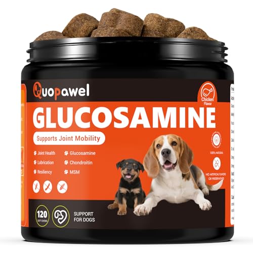 Hip and Joint Supplement for Dogs with Glucosamine, Chondroitin, MSM & Yucca - Glucosamine for Dogs，Joint Pain Relief Chews for Mobility & Discomfort-Chicken Flavor, 120 Count - image 8
