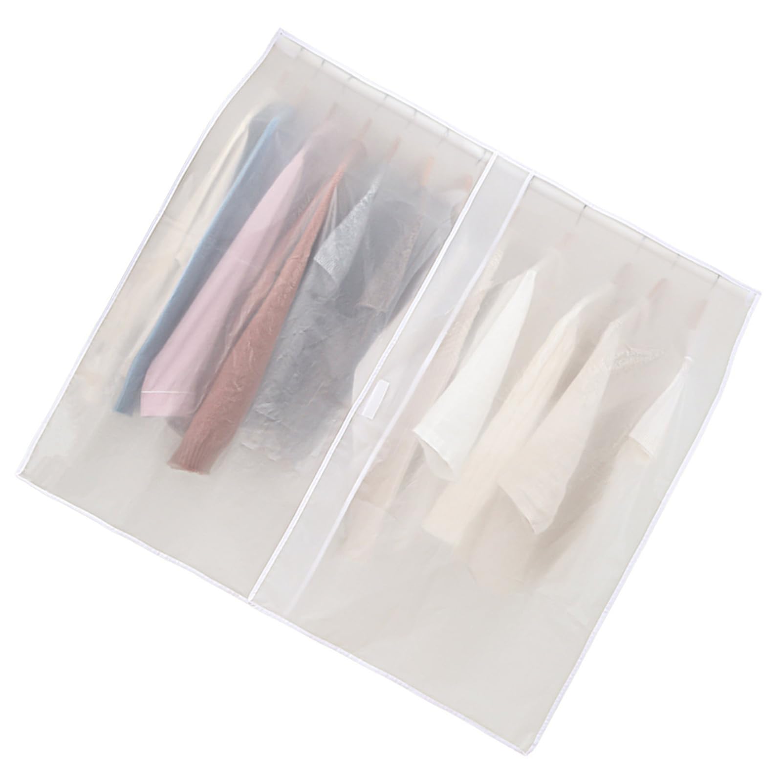 Jazuaiao Spacious Transparency Garment Protectors Hanging Closet Covers Dustproof Waterproof Clothing Rack Bag PEVA Waterproof Dustproof