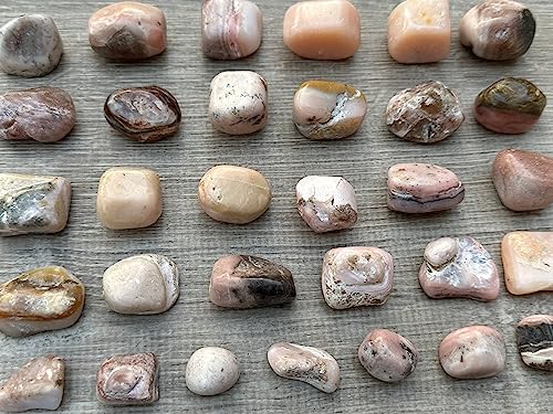 Image of GAF TREASURES 1 /2 LB Pink Opal Tumbled Stones, Polished Pink Opal Gemstone, Pink Opal Healing Crystals (Pink Opal)