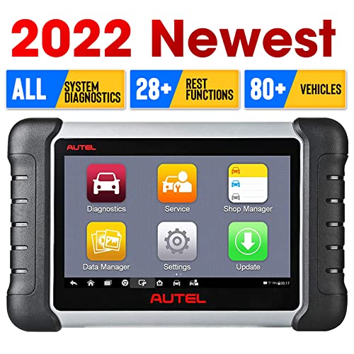 Autel MaxiCOM MK808 OBD2 Scanner Diagnostic Scan Tool with All System Diagnosis and Service Functions Including Oil Reset, EPB, BMS, SAS, DPF, TPMS Relearn