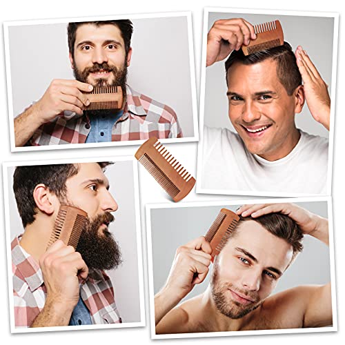 Image of Beard Brush Set for Men | with 100% Boar Bristle Black Walnut Wood Beard Brush, Foldable Beard Brush, Foldable Scissors, Beard Comb