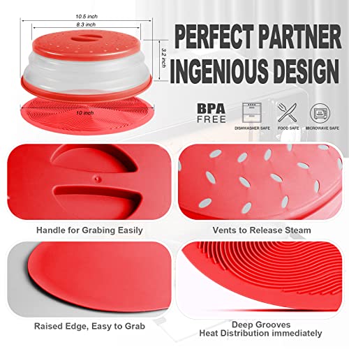 image for 2 in 1, Aidacom Microwave Mat & Food Cover- Mat as Bowl Holder, Cover 