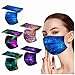 Vevino 【50pcs】Disposable Face Màsk with Designs for Adults, 3Ply Full Face Protection Breathable Dust-Proof