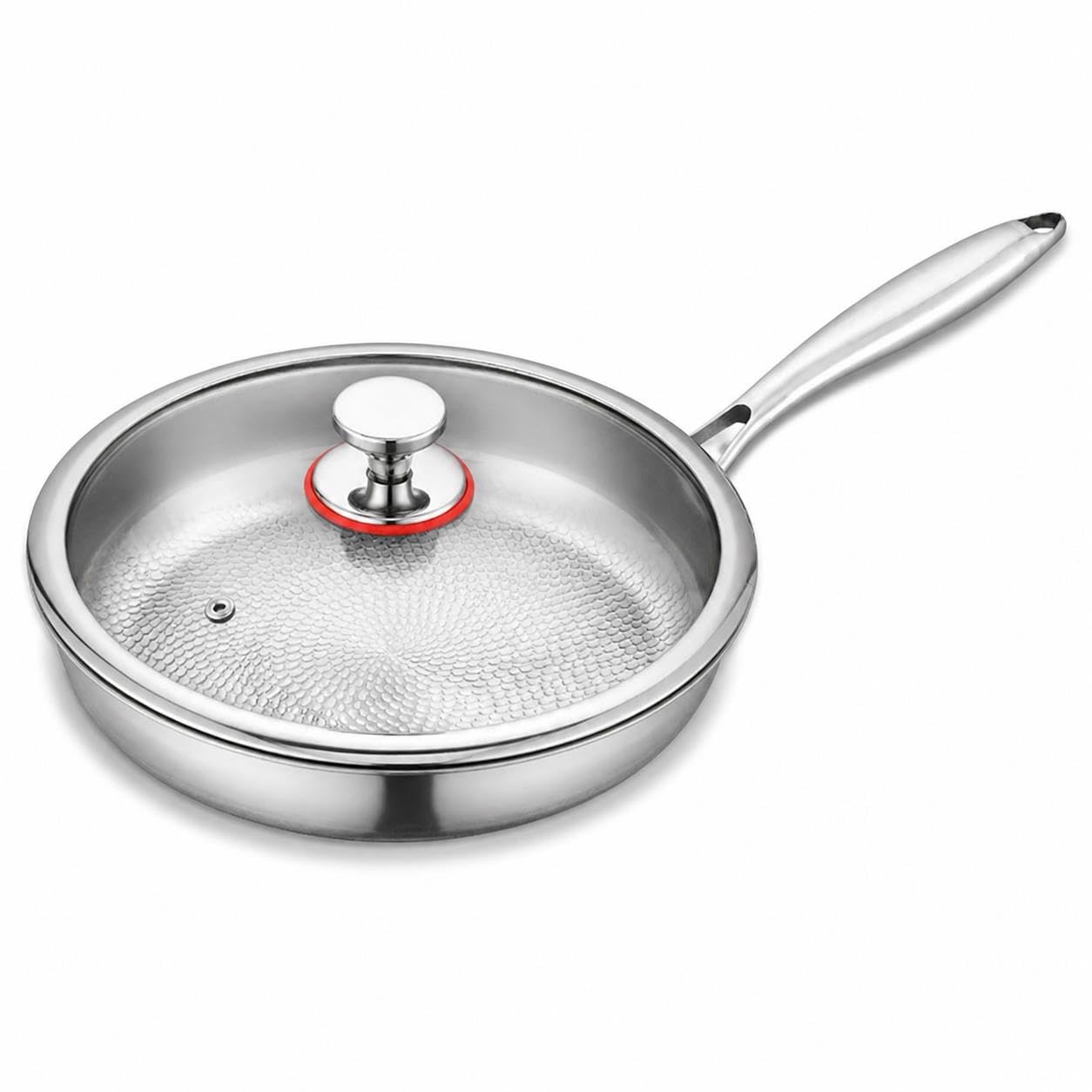 Sartén de Titanio con Tapa e Interior Martillado