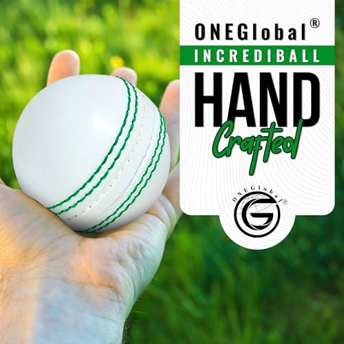 Image of Soft Rubber Cricket Ball for Practice | Outdoor & Indoor Practice Cricket Ball with Core & Stitched Seam | Realistic Feel, True Bounce & Swing for Practice, Honing Skills & Family Fun