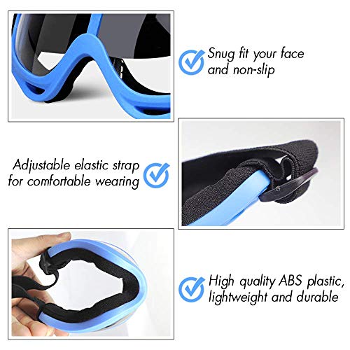 Pokonboy 2 Pack Protective Goggles/Safety Glasses/Motorcycle Eyewear With Bandanas - Compatible With Nerf Game Battle For Kids (Red & Blue) #TOP4