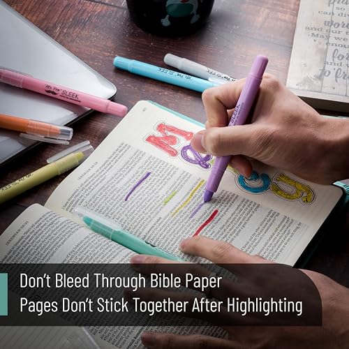 Image of Mr. Pen- No Bleed Gel Highlighters, Assorted Colors, 8 Pack | Bible Highlighters and Pens No Bleed, Bible Markers for Study, Journaling, School Supplies and Accessories