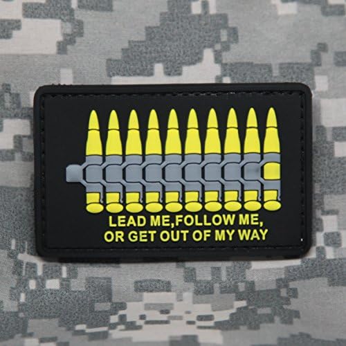 NEO Tactical Gear Lead ME Follow ME OR GET Out of My Way PVC Morale Patch, Velcro Morale Patch