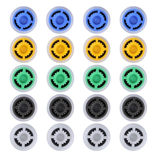 20pcs Multi Color Shower Head Flow Restrictors, Plastic GPM 1.5/1.8/2.0/2.5/3.0 Water Saver Faucet Adapters Shower Head Flow Limiter Water Pressure Reducer for Bathroom Toilet