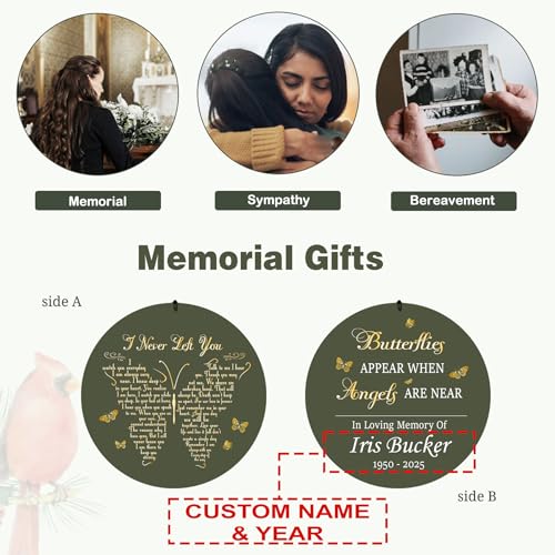 Image of ASTARIN Memorial Wind Chimes Personalized, Bereavement Gift Ideas for Sympathy Loss of Lover Mother Father, 36 inch Deep Tone Wind Chimes Patio Decoration, in Memory of Loved One Gift(Made in Texas)