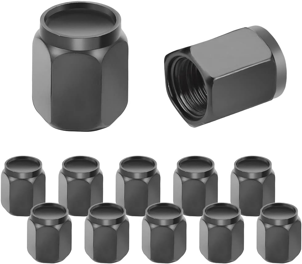 12PCS Car Tire Stem Valve Caps, Aluminum Alloy Hexagon