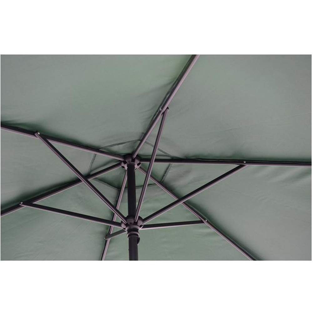 2,4 m/7,9 stopy parasol ogrodowy z baldachimem, składany, odporny na promieniowanie UV aluminiowy korbowy na balkon, taras, ogród, parasol zewnętrzny, osłona przeciwsłoneczna, dobry