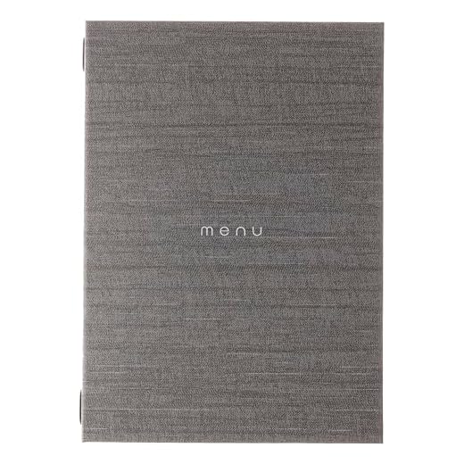 DAG Style, Portamenu Ristorante A4 Linea Italy, Menu Ristorante con scritta "menu" Colore Grigio, PU, 100% Made in Italy