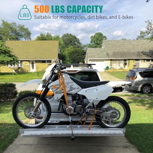 Outprize MC-ALU-CARRIER-6FT-B Motorcycle Hitch Carrier 500Lbs, Lightweight Robust Aluminum Dirt Bike Hitch Carrier thumb #3