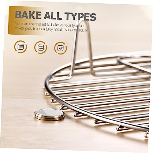 TIDTALEO 1 Conjunto De Acessórios Para Fritadeira De Ar Panela De Pizza De Aço Inoxidável Fritadeira