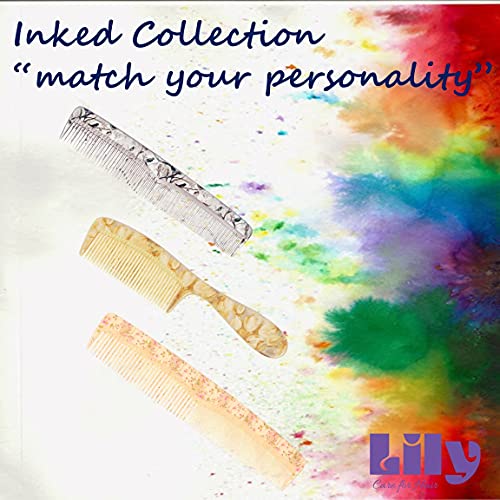 Image of Lily Multicolour Grooming Hair Handle Combs For Women, Pack of 3