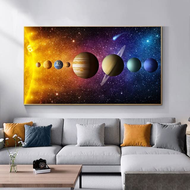 5D Diamond Painting Solar System Planets Nebula Space Universe Art Science Education Art Rhinestone Pasted Painting,(40x50cm) Diamond Mosaic,Diamond Embroidery dotz kit Home Wall Decor