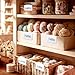 12pcs White Basket Labels Clip On for Storage Bins, Removable PVC Labels for Baskets with Holders, 3.5x2.7 Inches