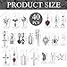 Yinkin 40 Pairs Goth Earrings Set Grunge Punk Rock Dangle Earring Gothic Y2k Jewelry Bat Cross Snake Skull Earrings for Women(Classic)