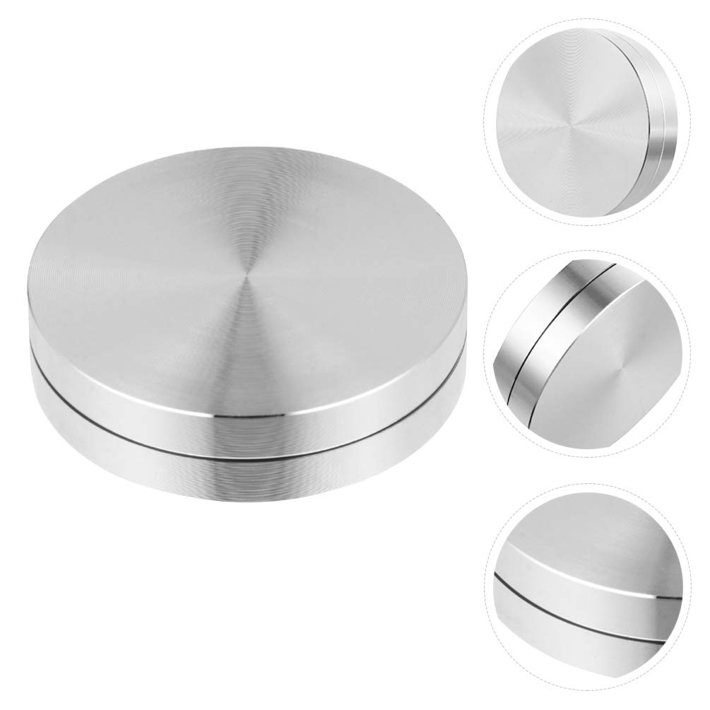 Hemoton 1pc Aluminum Alloy Turntable Bearing Smooth Rotating Display Stand for Cakes Desserts and Serving Essential Kitchen Accessory for Easy Use and Presentation