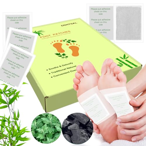 Parches Detox Pies - 112 Piezas (56 pares) Parches Desintoxicantes Parches Para Los Pies, Alivian el Dolor y Mejoran el Sueño, Eliminan la Humedad y el Frío