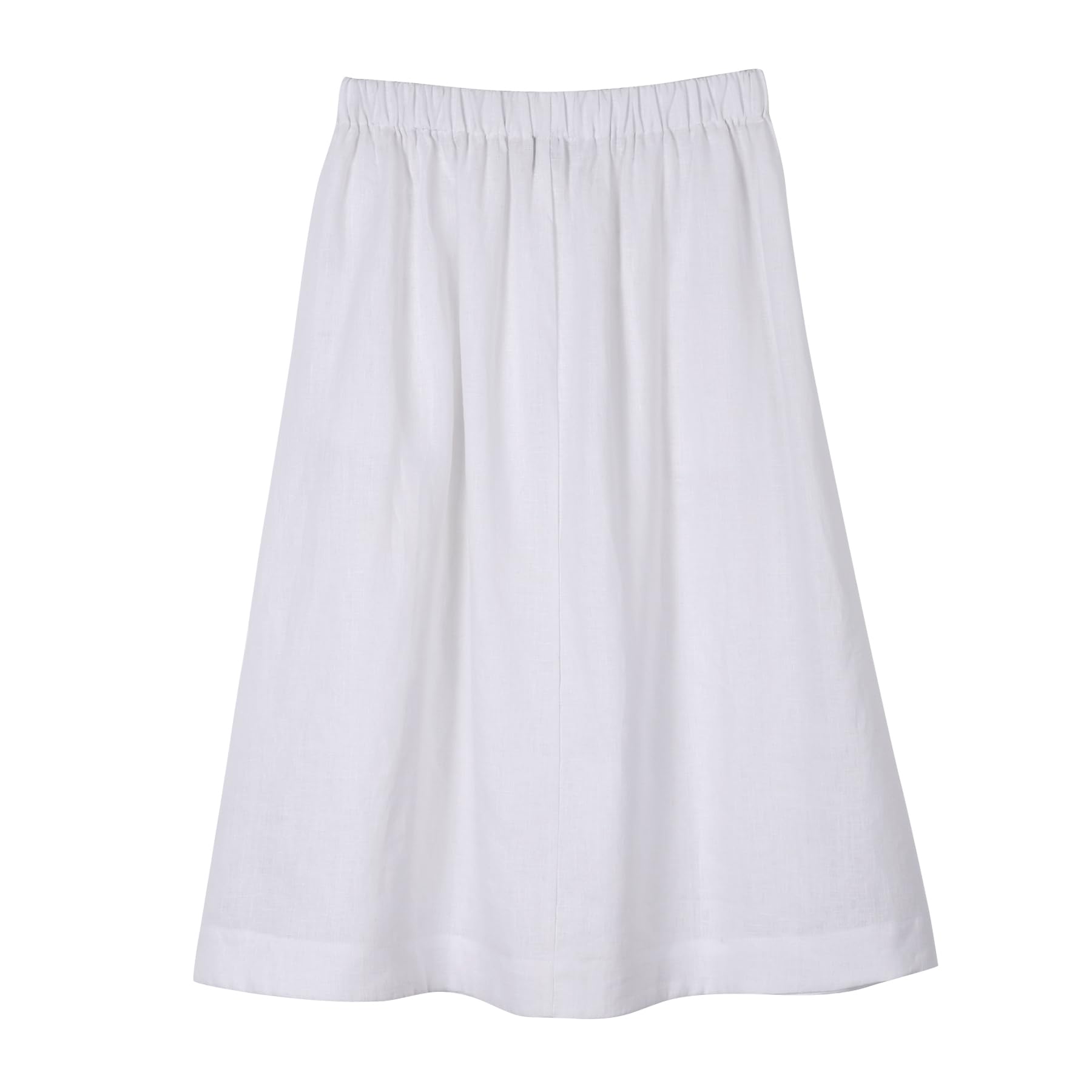 Amazhiyu Conjunto de dos piezas de lino 100 % para mujer, top corto y falda midi con bolsillo