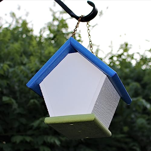 Homeprogardenhangingwrenhousebrilliantblueandgreenpolylumberbirdhouse Urban Country Home Decor Homepro garden hanging wren house brilliant blue and green poly lumber bird house urban country home decor
