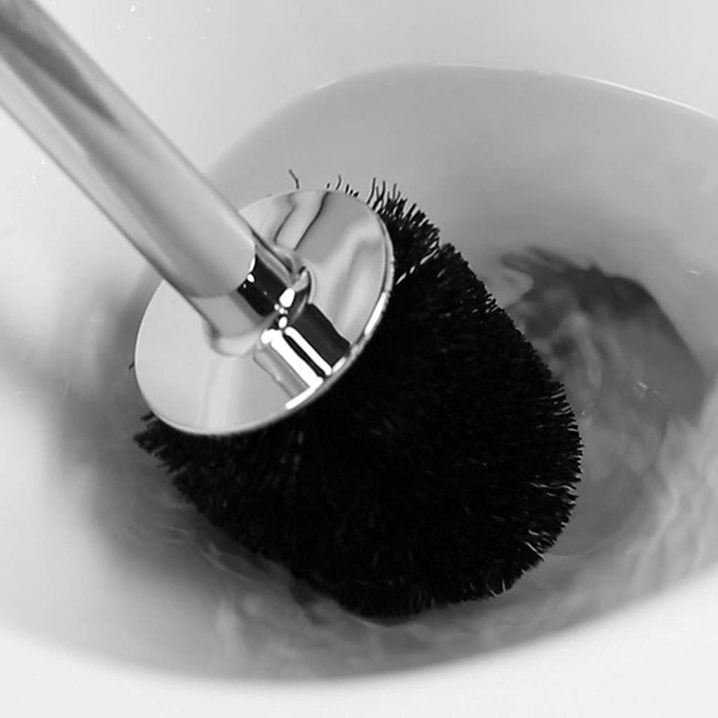 Escobilleros Escobilla de baño con diseño de guijarros, escobilla de cerámica con Soporte, diseño Creativo, escobilla de baño, Kit de Limpieza de escobillas de baño for el hogar Escobillero(B)