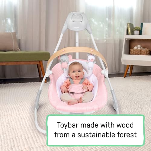 Image of Ingenuity SimpleComfort Compact & Portable Multi Motion Baby Swing - Pink