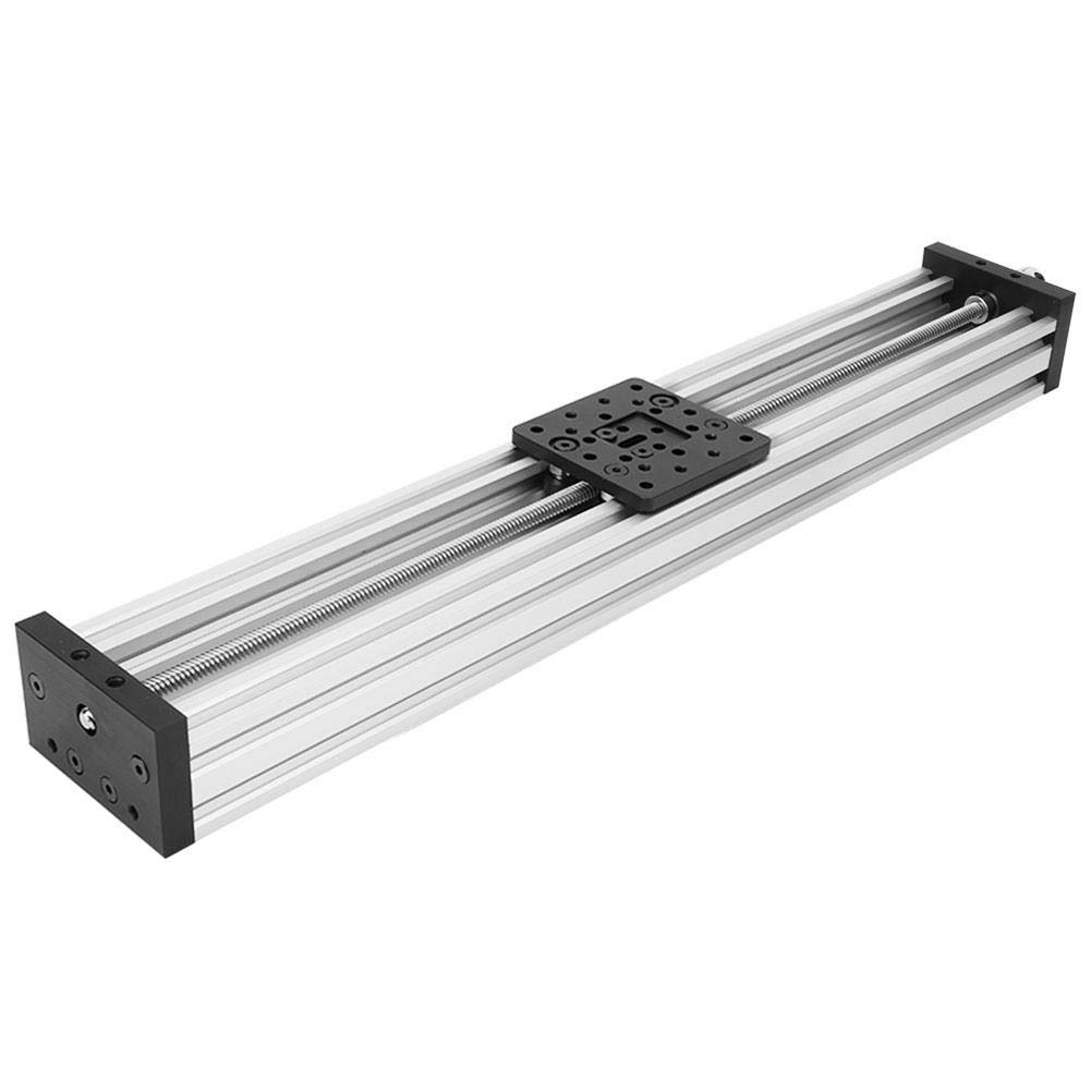 Linear Guide Slide Table 8mm Lead Ball Screw Motion Rail Aluminum Alloy CNC Linear Guide Stage Actuator for 3D Printer Engraving Machine(500mm-Silver),3D Printer Accessories