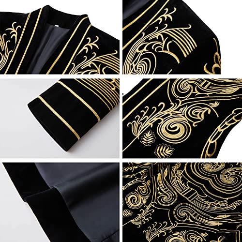 Men's Blazer Jackets Embroidered Wedding Blazer Singer Stage Performance Clothing Retro Top Jacket for Prom Party2