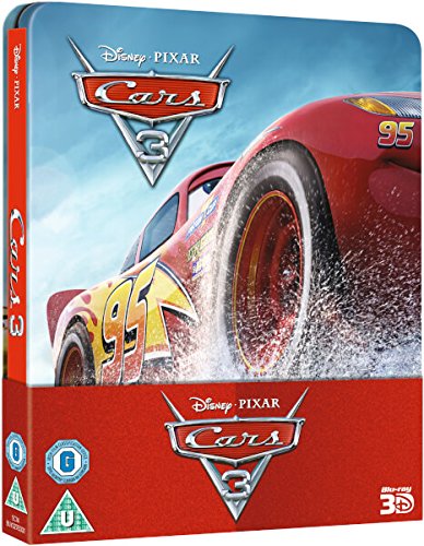 Cars 3 Steelbook 3D Includes 2D Version UK Exclusive Limited Edition Steelbook Blu-ray Region Free
