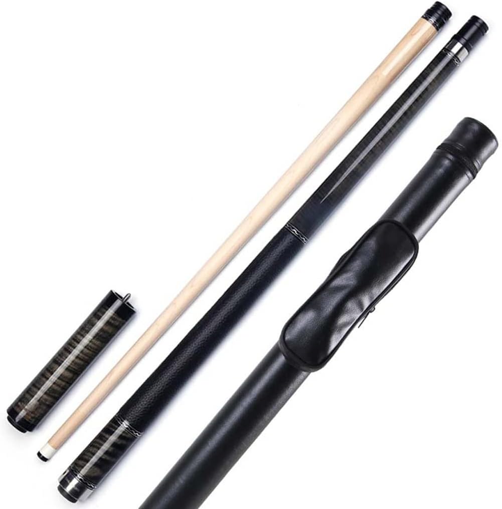 n/a オリジナルの木のビリヤードプールキュースティック12.75mm 11.75mmの先端付いている黒いプールキューケースセット 