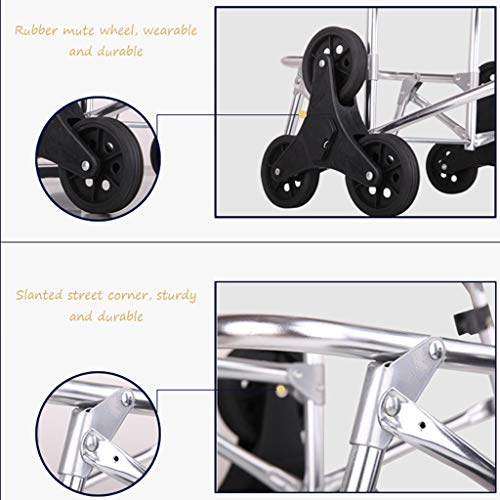 ZLASS Einkaufstrolleys Kletternde Treppe Einkaufswagen, der tragbaren Gepäckwagen mit Schemeln faltet Hauptwarenkorb… – Bild 6
