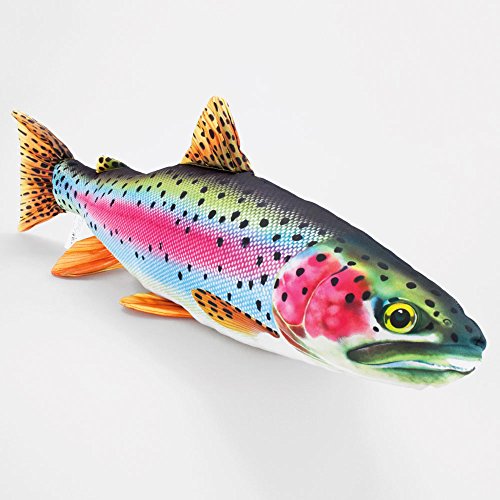 Gaby de peluche de los pescados de trucha arco iris 62 cm