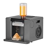 MINEYCHCEY Máquina De Hielo En Copos De Nieve Automática, Trituradora Eléctrica para Raspados De Hielo, Máquina para Batidos, 60 Kg/Día, Refrigeración por Aire para Food Trucks, Restaurantes Black