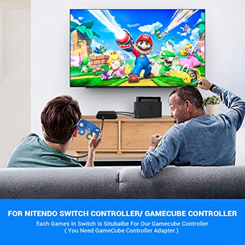 FIOTOK Gamecube Controller, Classic Wired Controller for Wii Nintendo Gamecube (Blue & Red-2Pack) - Thumbnail 7