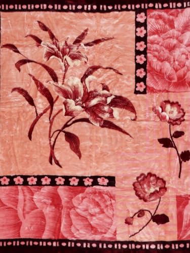 Image of Monte Carlo Double Bed Heavy Winter Blanket Marshal 2 Ply 850 GSM | 4.5 KG (240x220 CM), Red Maroon