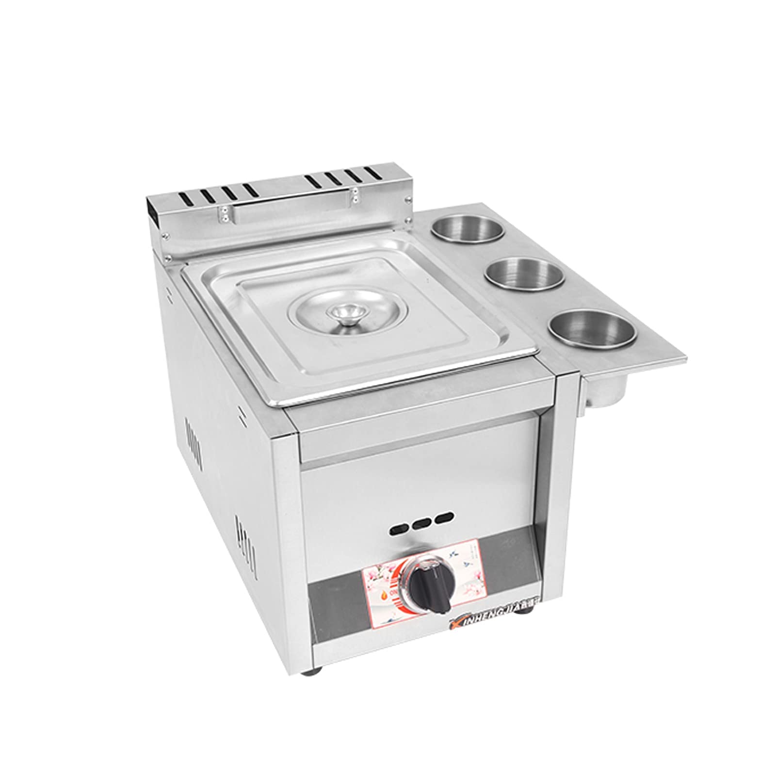 10/20 / 30L Friggitrice a gas di grande capacità Friggitrice GPL commerciale domestica in acciaio inossidabile Potenza di fuoco regolabile con cestini e coperchi per patatine fritte Ciambelle Pes