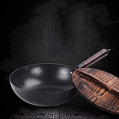 Wok Tradicional Chino de Hierro Grande 32cm