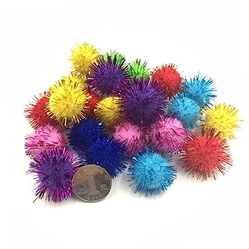 Sewroro 200stücke Lametta-pom-pom-Kugeln Lametta-Kugeln Verschiedene...