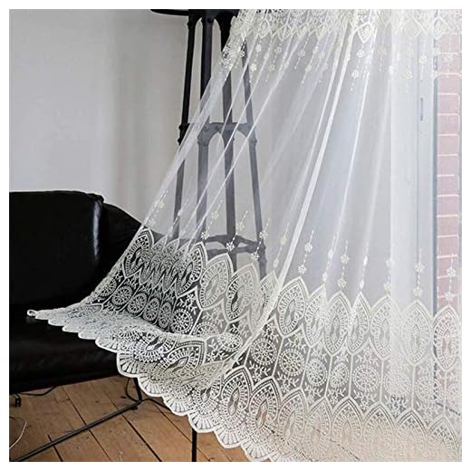 Lace gardin gardin, broderi gardin drape penna segling pleat för vardagsrum vardagsrum tak golv fönster, studie av semi-diapan gardin rum, 1pcs,250x270cm(98x106inch)